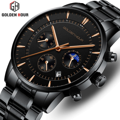 GOLDENHOUR Luxury Brand Men's Watches
