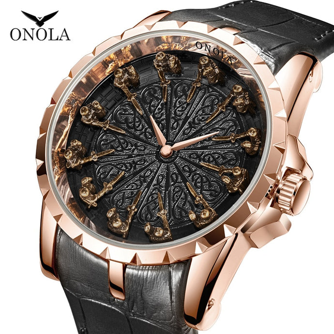ONOLA brand unique quartz watch man