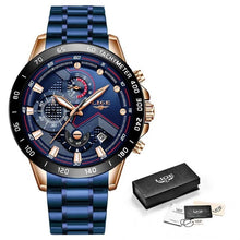 Load image into Gallery viewer, LIGE Men Watches
