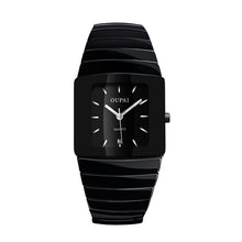 Load image into Gallery viewer, OUPAI Black Ceracmic Rectangle Men Watch