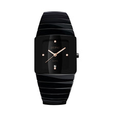 Load image into Gallery viewer, OUPAI Black Ceracmic Rectangle Men Watch