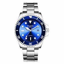 Load image into Gallery viewer, luxury silver men's quartz watch