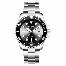 Load image into Gallery viewer, luxury silver men's quartz watch